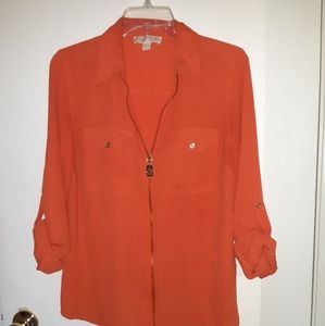 Michael Kors Orange 🍊 top size M